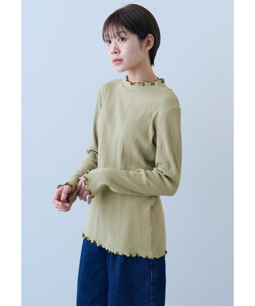 IEDIT(イディット)の「IEDIT 綿100%・抗菌防臭・UVカットがうれしい三つ星メローリブトップス(Tシャツ/カットソー・レディース・ブラウン/グリーン系その他/グレー・L/M/LL/3L/S/4L)」の7枚目の写真