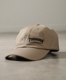 FLAME LOGOポリエステルサージ平ツバCAP/スラッシャー 帽子 キャップ