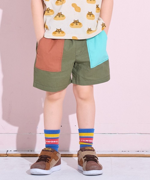 Life Support Products（ライフサポートプロダクツ）の「ポプリンベイカーショートパンツ（その他パンツ・キッズ・ベージュ/カーキ/チャコール/グリーン/オフホワイト/モカ・100/95/90/80/150/140/130/120/110）」の7枚目の写真