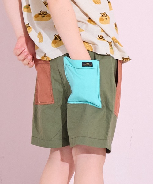 Life Support Products（ライフサポートプロダクツ）の「ポプリンベイカーショートパンツ（その他パンツ・キッズ・ベージュ/カーキ/チャコール/グリーン/オフホワイト/モカ・100/95/90/80/150/140/130/120/110）」の8枚目の写真