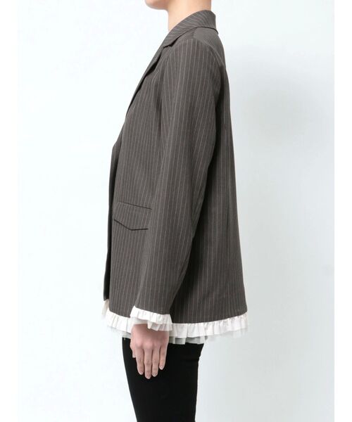 dazzlin(ダズリン)の「フリルジャケット(テーラードジャケット・レディース・チャコールグレー/グレー・FREE)」の12枚目の写真