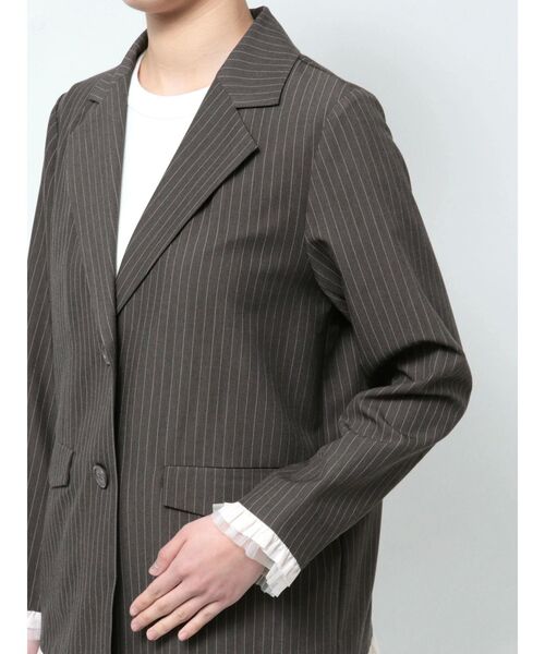 dazzlin(ダズリン)の「フリルジャケット(テーラードジャケット・レディース・チャコールグレー/グレー・FREE)」の9枚目の写真