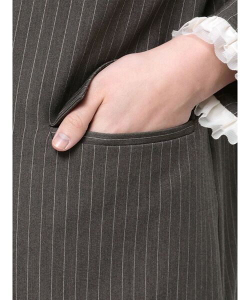 dazzlin(ダズリン)の「フリルジャケット(テーラードジャケット・レディース・チャコールグレー/グレー・FREE)」の8枚目の写真