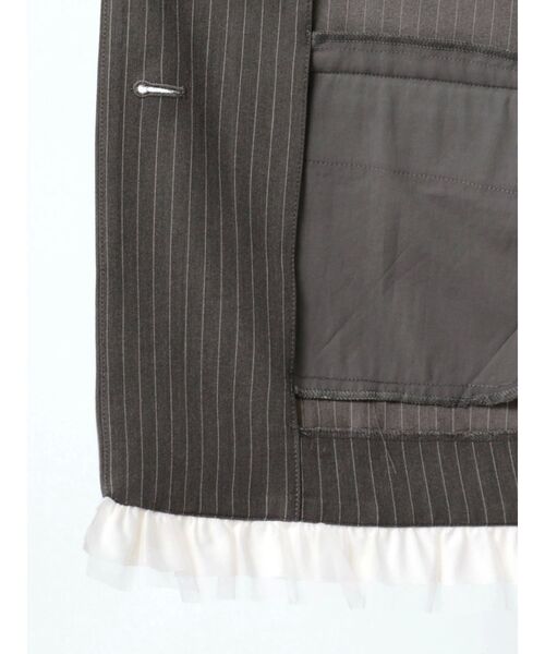 dazzlin(ダズリン)の「フリルジャケット(テーラードジャケット・レディース・チャコールグレー/グレー・FREE)」の7枚目の写真