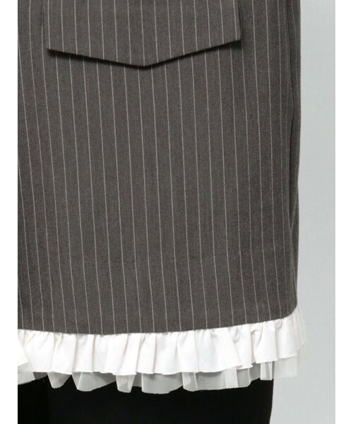 dazzlin(ダズリン)の「フリルジャケット(テーラードジャケット・レディース・チャコールグレー/グレー・FREE)」の6枚目の写真