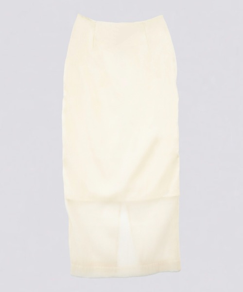 kiehtova（キエトヴァ）の「【kiehtova】SHEER CUT TIGHT SKIRT/シアー カット タイト スカート（スカート・レディース・ブラック/ナチュラル・M/L）」の5枚目の写真