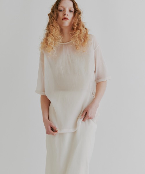 kiehtova（キエトヴァ）の「【kiehtova】SHEER CUT TIGHT SKIRT/シアー カット タイト スカート（スカート・レディース・ブラック/ナチュラル・M/L）」の21枚目の写真