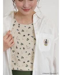 Samansa Mos2 | 【MOOMIN×Samansa Mos2】ワッフル総柄ノースリーブ(Tシャツ/カットソー)