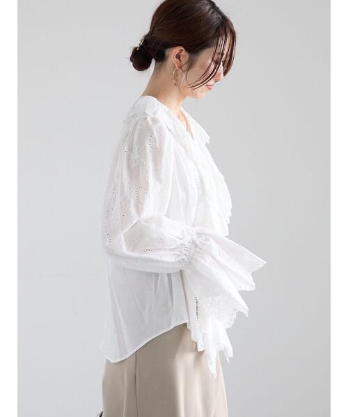ブラウス シャツ コットンエンブロイダリーブラウス「2025spring catalog item」 レディース セール】 コットンエンブロイダリーブラウス《2025spring