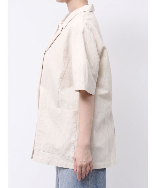 Ungrid（アングリッド）の「ハーフスリーブシャツジャケット（シャツ/ブラウス・レディース・アイボリー/キャメル・FREE）」の13枚目の写真