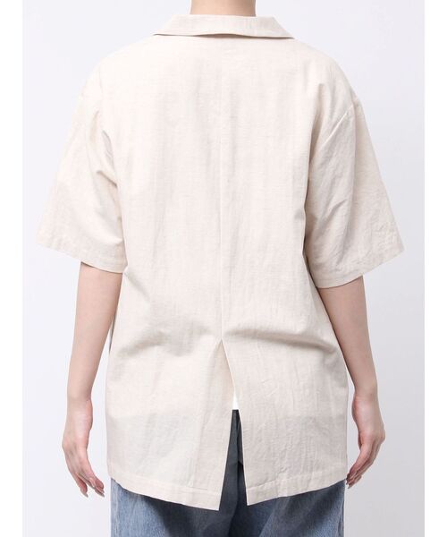 Ungrid（アングリッド）の「ハーフスリーブシャツジャケット（シャツ/ブラウス・レディース・アイボリー/キャメル・FREE）」の14枚目の写真