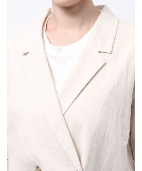 Ungrid（アングリッド）の「ハーフスリーブシャツジャケット（シャツ/ブラウス・レディース・アイボリー/キャメル・FREE）」の15枚目の写真