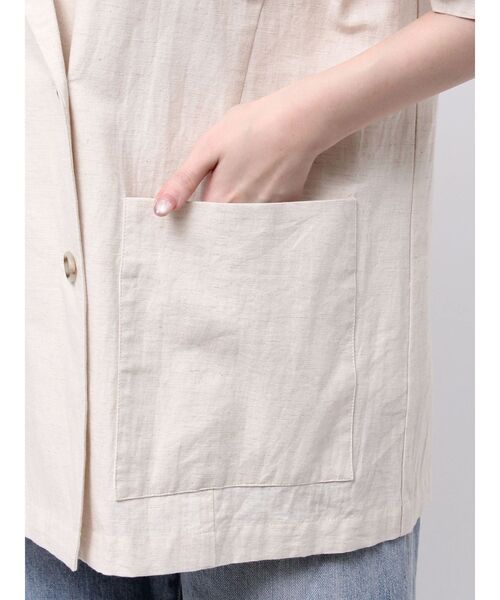 Ungrid（アングリッド）の「ハーフスリーブシャツジャケット（シャツ/ブラウス・レディース・アイボリー/キャメル・FREE）」の17枚目の写真