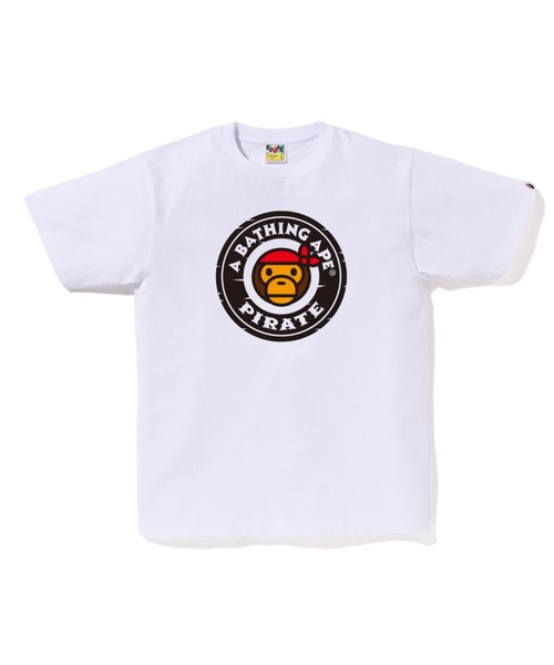 A BATHING APE(アベイシングエイプ)の「MILO PIRATE TEE(Tシャツ/カットソー・メンズ・チャコール/ホワイト/ピンク/ブラック・MEDIUM/LARGE/SMALL/X-LARGE/XX-LARGE)」の2枚目の写真