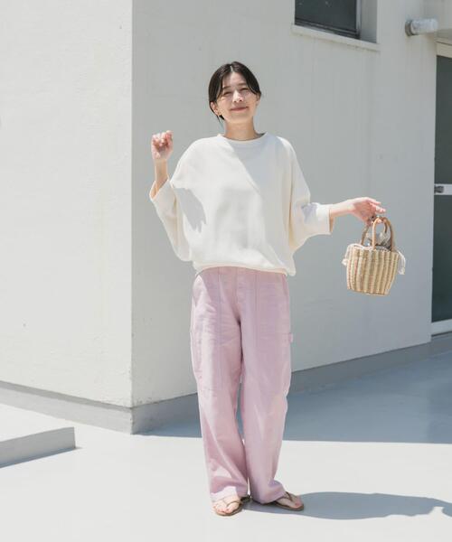 URBAN RESEARCH DOORS(アーバンリサーチドアーズ)の「タックフライスワイドTシャツ(Tシャツ/カットソー・レディース・ミント/ネイビー/ホワイト系その他/ライトベージュ/ナチュラル/チャコールグレー/オレンジ系その他/ベージュ・MEDIUM)」の19枚目の写真