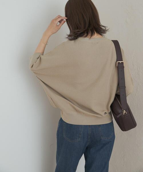 URBAN RESEARCH DOORS（アーバンリサーチドアーズ）の「タックフライスワイドTシャツ（Tシャツ/カットソー・レディース・ミント/ネイビー/ホワイト系その他/ライトベージュ/ナチュラル/チャコールグレー/オレンジ系その他/ベージュ・MEDIUM）」の10枚目の写真