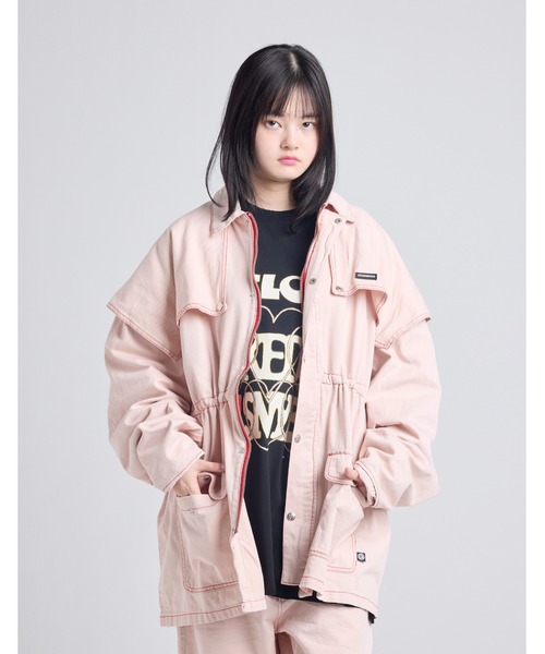 Little sunny bite(リトルサニーバイト)の「《Little sunny bite》twill jacket(その他アウター・レディース・ブラック/ブルー/ピンク・MEDIUM/SMALL)」の3枚目の写真