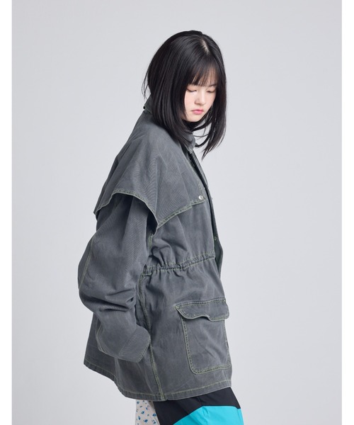 Little sunny bite(リトルサニーバイト)の「《Little sunny bite》twill jacket(その他アウター・レディース・ブラック/ブルー/ピンク・MEDIUM/SMALL)」の7枚目の写真