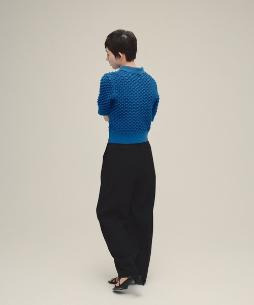 eL(エル)の「【eL】7G Toge Toge Polo/319672(カーディガン/ボレロ・レディース・グレー/ブルー/イエロー・FREE)」の8枚目の写真