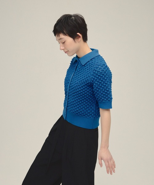 eL(エル)の「【eL】7G Toge Toge Polo/319672(カーディガン/ボレロ・レディース・グレー/ブルー/イエロー・FREE)」の11枚目の写真