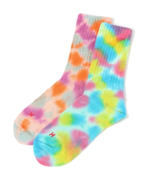 BAYFLOW(ベイフロー)の「【Healthknit(ヘルスニット)】タイダイ2Pソックス(MEN)(ソックス/靴下・メンズ・その他1・FREE)」の1枚目の写真