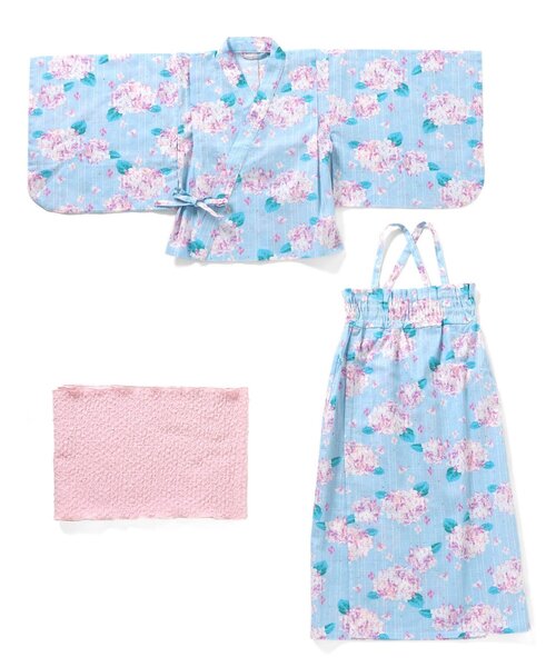 apres les cours（アプレレクール）の「【リンク/3点セット】アプレのはんなり浴衣_ジュニア対応（浴衣・キッズ・アイボリー/サックスブルー/ラベンダー/ネイビー/ピンク・150/140/130/120/110/100）」の13枚目の写真