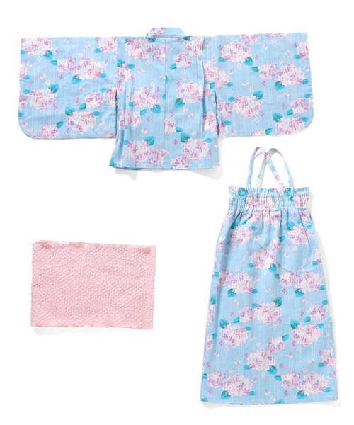 apres les cours（アプレレクール）の「【リンク/3点セット】アプレのはんなり浴衣_ジュニア対応（浴衣・キッズ・アイボリー/サックスブルー/ラベンダー/ネイビー/ピンク・150/140/130/120/110/100）」の14枚目の写真