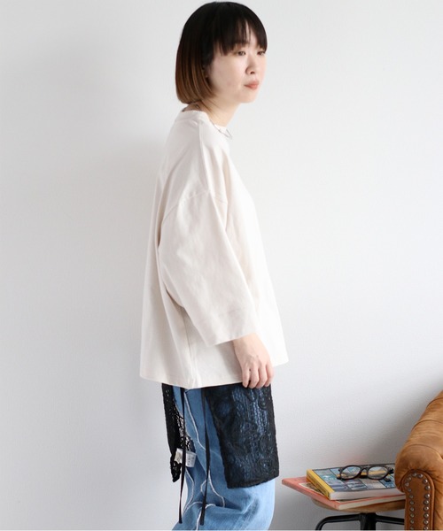 BEVERLY HILLS POLO CLUB(ビバリーヒルズポロクラブ)の「【BEVERLY HILLS POLO CLUB】ワイドスリーブTee(Tシャツ/カットソー・レディース・サックスブルー/オフホワイト/チャコール/ベージュ・M)」の12枚目の写真