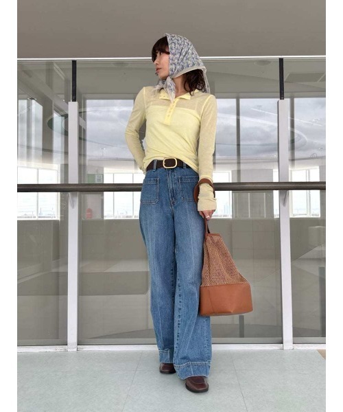 【美品】Mila Owen パッチポケットデザインシガレットデニム　サイズ：0 パッチポケットデザインシガレットデニム（その他パンツ）｜Mila