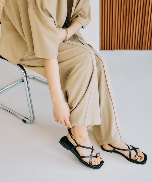 LEPSIM（レプシィム）の「メタルトングフラットサンダル　327880（サンダル・レディース・ブラック/ブラウン・LARGE/MEDIUM）」の14枚目の写真