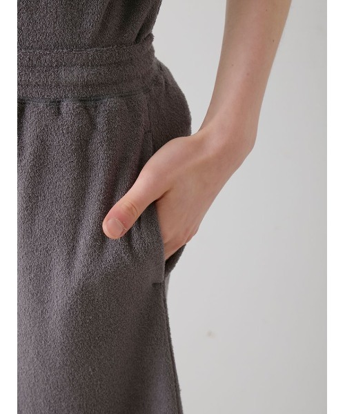 gelato pique（ジェラートピケ）の「【ONLINE限定】【HOMME】パイルロゴ刺繍Tシャツ&ハーフパンツ（ルームウェア/パジャマ・メンズ・ダークグレー/ネイビー/ブルー・MEDIUM/LARGE）」の6枚目の写真