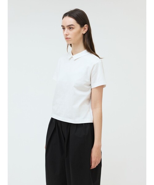 新品　未使用　タグ付き　ミズイロインド　Tシャツ　襟付き セール】mizuiro ind 襟付きTシャツ（Tシャツ/カットソー