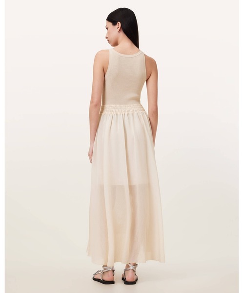 ALLSAINTS(オールセインツ)の「ZENIA SLEEVELESS ASYMMETRIC MIDI DRESS | ZENIA ノースリーブ アシンメトリック ミディ ドレス・ワンピース(ワンピース・レディース・ホワイト系その他・M/XS/S/L)」の7枚目の写真