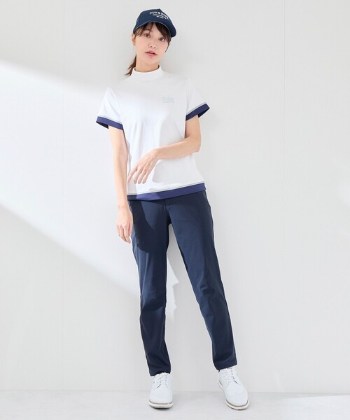 JUN&ROPE'(ジュンアンドロペ)の「【UVカット】【速乾】配色コンビモック半袖プルオーバー(Tシャツ/カットソー・レディース・ホワイト/ネイビー/ピンク・M/S/L)」の8枚目の写真
