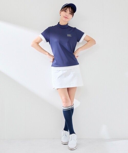 JUN&ROPE'(ジュンアンドロペ)の「【UVカット】【速乾】配色コンビモック半袖プルオーバー(Tシャツ/カットソー・レディース・ホワイト/ネイビー/ピンク・M/S/L)」の14枚目の写真