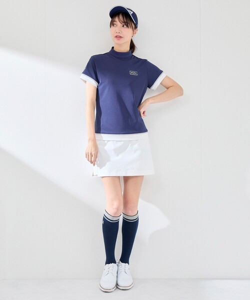 JUN&ROPE'(ジュンアンドロペ)の「【UVカット】【速乾】配色コンビモック半袖プルオーバー(Tシャツ/カットソー・レディース・ホワイト/ネイビー/ピンク・M/S/L)」の15枚目の写真