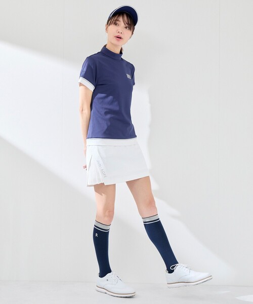 JUN&ROPE'(ジュンアンドロペ)の「【UVカット】【速乾】配色コンビモック半袖プルオーバー(Tシャツ/カットソー・レディース・ホワイト/ネイビー/ピンク・M/S/L)」の16枚目の写真