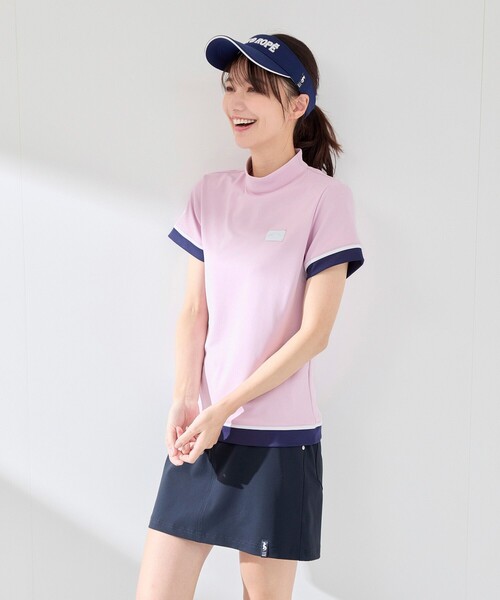 JUN&ROPE'(ジュンアンドロペ)の「【UVカット】【速乾】配色コンビモック半袖プルオーバー(Tシャツ/カットソー・レディース・ホワイト/ネイビー/ピンク・M/S/L)」の19枚目の写真