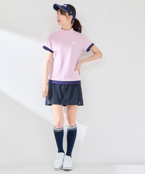 JUN&ROPE'(ジュンアンドロペ)の「【UVカット】【速乾】配色コンビモック半袖プルオーバー(Tシャツ/カットソー・レディース・ホワイト/ネイビー/ピンク・M/S/L)」の20枚目の写真