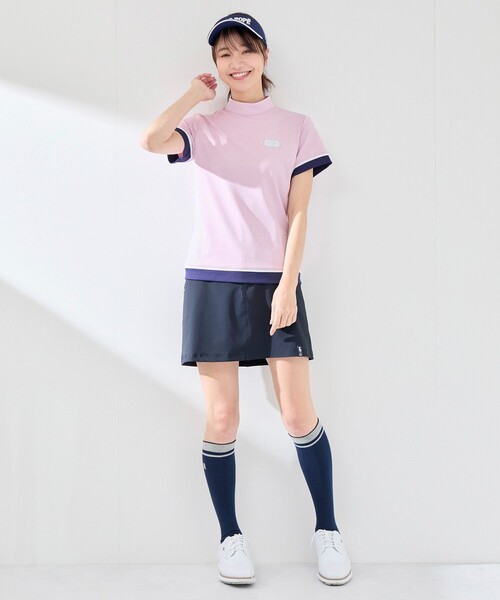 JUN&ROPE'(ジュンアンドロペ)の「【UVカット】【速乾】配色コンビモック半袖プルオーバー(Tシャツ/カットソー・レディース・ホワイト/ネイビー/ピンク・M/S/L)」の21枚目の写真