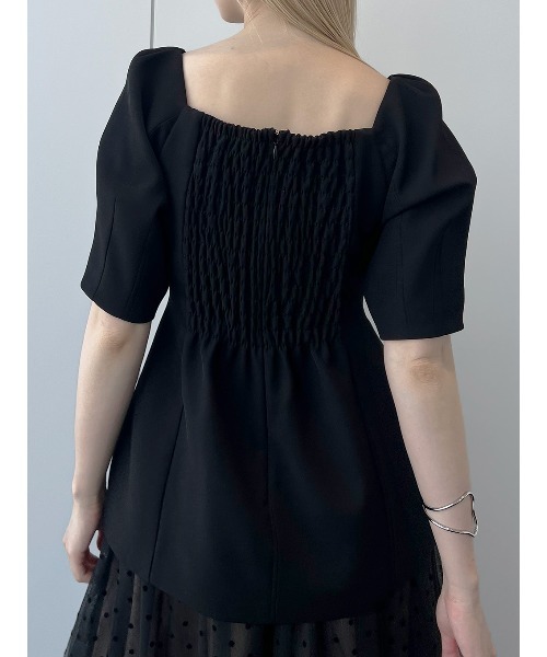 セール】CONSTRICTED TOP DOT TULLE SET DRESS（ワンピース