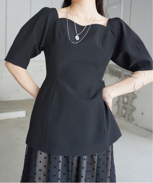 アメリ CONSTRICTED TOP DOT TULLE SET DRESS アメリ CONSTRICTED TOP DOT TULLE SET DRESS