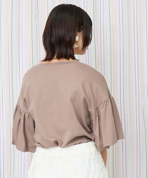 JETSET SOLO PLUS (ジェットセットソロプラス)の「【JETSET SOLO PLUS】ネックレスプリントシルケットTシャツ(Tシャツ/カットソー・レディース・ブラック/ブラウン/スモークピンク/ブルーグリーン・FREE)」の6枚目の写真