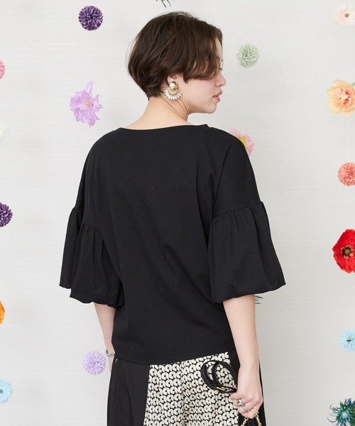 JETSET SOLO PLUS (ジェットセットソロプラス)の「【JETSET SOLO PLUS】ネックレスプリントシルケットTシャツ(Tシャツ/カットソー・レディース・ブラック/ブラウン/スモークピンク/ブルーグリーン・FREE)」の15枚目の写真