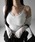 me+em select�i�~�[���Z���N�g�j�́u�y �Scolor �^�J�b�v�t �z���[�X�h�b�L���O���u�L���~�\�[�� �^lace docking ribbed camisole�i�L���~�\�[���j�v�b�z���C�g
