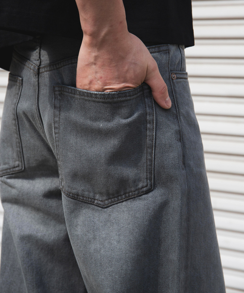 セール】デニム キャノン 5ポケット フェード グレー染（デニムパンツ