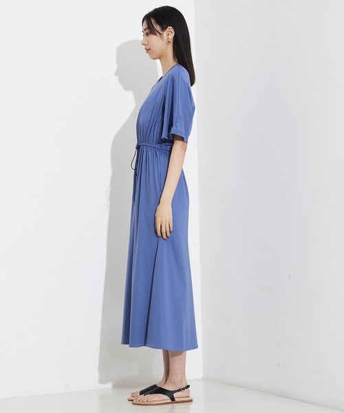 qualite（カリテ）の「ケープワンピ/夏服/春服/オフィスカジュアル/きれいめ（ワンピース・レディース・カーキ/ブルー・フリー）」の7枚目の写真