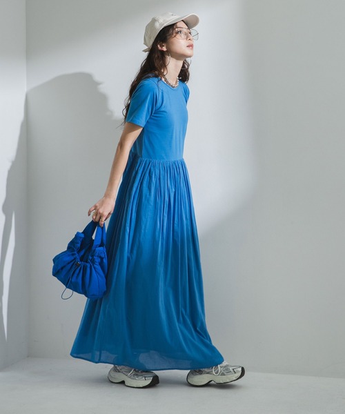 bohmal（ボマール）の「前後2wayドッキングロングワンピース（ワンピース・レディース・レッド/ブルー/ブラック・FREE）」の3枚目の写真