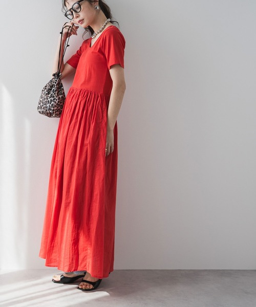 bohmal（ボマール）の「前後2wayドッキングロングワンピース（ワンピース・レディース・レッド/ブルー/ブラック・FREE）」の6枚目の写真