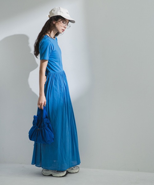 bohmal（ボマール）の「前後2wayドッキングロングワンピース（ワンピース・レディース・レッド/ブルー/ブラック・FREE）」の9枚目の写真